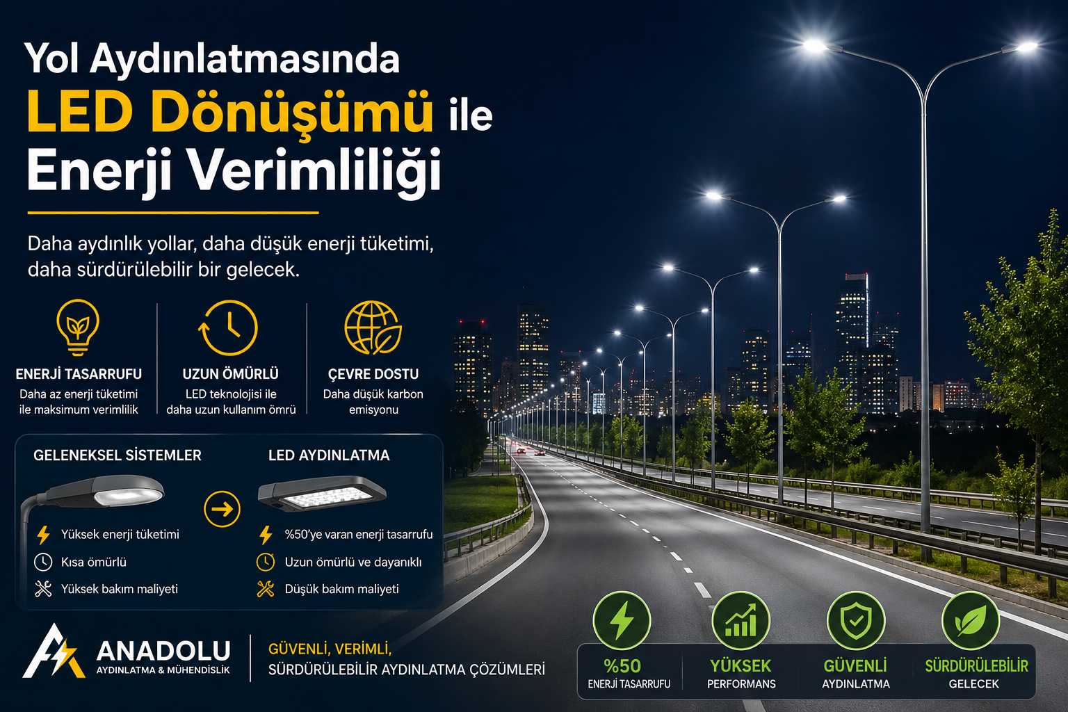 Yol Aydınlatmasında LED Dönüşümü